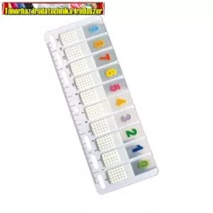   Oldaljelölő műanyag Info Notes 12x50 mm 10 lapos áttetsző 0-9 számos gyűrűs betéten 8740-10