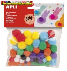 APLI Creative pom-pom,  vegyes színek (78 db/csg)