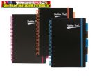   PUKKA PAD Neon black project book Spirálfüzet, A4, vonalas, 100 lap