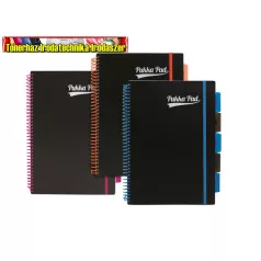   PUKKA PAD Neon black project book Spirálfüzet, A4, vonalas, 100 lap