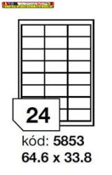 Rayfilm Univerzális címke (etikett) 64,6x33,8 mm 24címke/lap 100lap/dob (R0ECO 5853A)