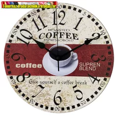 Falióra Fából - COFFEE - Átmérő:30 cm