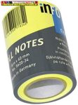   Jegyzettömb Info Notes 5620-34 öntapadós henger 60 mm x 10 m neon sárga