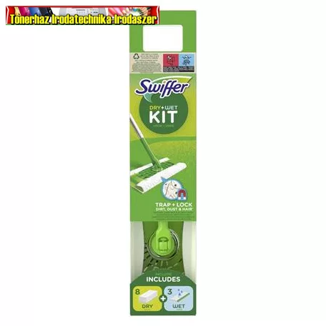 SWIFFER Sweeper Kezdőkészlet, felmosó, nedves- és száraz utántöltővel, 
