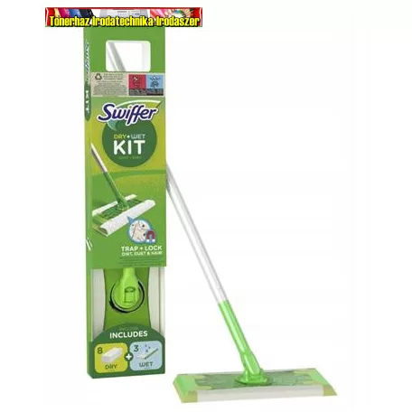 SWIFFER Sweeper Kezdőkészlet, felmosó, nedves- és száraz utántöltővel, 