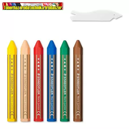 Zsírkréta, hatszögletű, jumbo, STAEDTLER „Noris® junior 224”, Peppa malac, 6 szín/dob