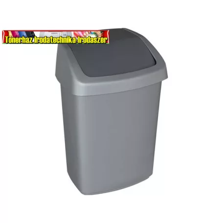 CURVER Swing top Billenős szemetes, 25 l,  ezüst/grafit