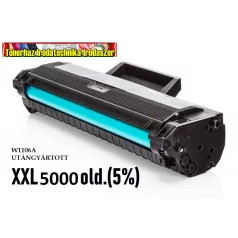   Utángyártott XXL nagykapacítású  W1106A  TONER BLACK NEW CHIP 5K (NO.106A  ) HP nyomtatóhoz