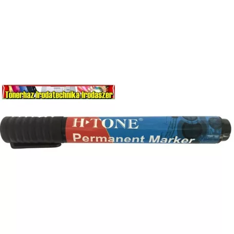 H-Tone Permanent (alkoholos filctoll) marker fekete, kúpos heggyel 1-3 mm