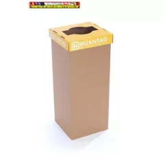   RECOBIN Office Szelektív hulladékgyűjtő, újrahasznosított, 50 l,  sárga 