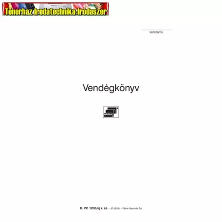 Vendégkönyv 48 oldalas 140x200 mm D.VV.1250/UJ