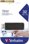 VERBATIM Slider , fekete Pendrive, 32GB, USB 2.0