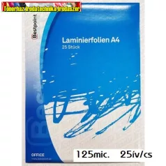 LAMINÁLÓ FÓLIA  A/4 125 MIKRON 25 DB/CS  BESTPOINT