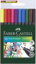 FABER-CASTELL Grip tűfilc készlet, 0,4 mm,  10 különböző szín 151610