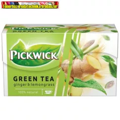 PICKWICK, gyömbér-citromfű Zöld tea, 20x1,5 g, 
