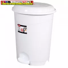 Szemetes kuka pedálos műanyag 50 literes fehér UP129