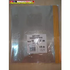   Tankönyvborító (víztiszta felület) öntapadó széllel 52x31cm 75/80mic. 10db/cs
