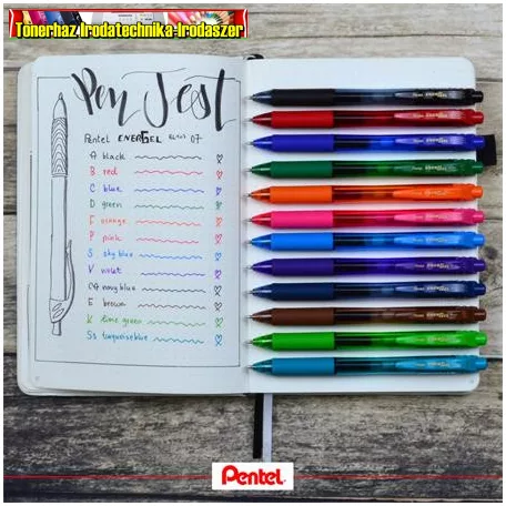 PENTEL EnerGelX BL107 Zseléstoll, 0,35 mm, nyomógombos kül. színben 