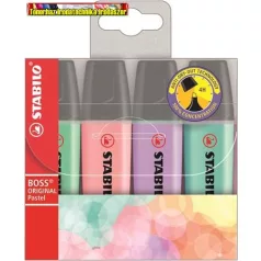   STABILO Boss Szövegkiemelő, 2-5 mm,  4 különböző pasztell szín