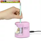RAPESCO PS12-USB Hegyező, kétlyukú, asztali, elemes, USB töltővel, 3 színben