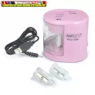 RAPESCO PS12-USB Hegyező, kétlyukú, asztali, elemes, USB töltővel, 3 színben