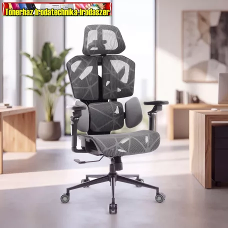 TitanMesh Pro Irodai forgószék oldalpárnával - szürke- 119 x 72 x 73 cm BMD1123GY