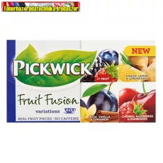 PICKWICK Fruit Fusion kék variációk eper-szilva-fahéj-citrom-gyömbér-erdei gyümölcs Gyümölcstea 20 filter/doboz PICKWICK Fruit Fusion kék variációk eper-szilva-fahéj-citrom-gyömbér-erdei gyümölcs Gyümölcstea 20 filter/doboz