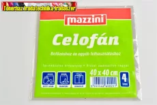 Celofán, 4 ív, 40x40 cm, MAZZINI Celofán, 4 ív, 40x40 cm, MAZZINI