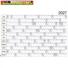   Plakátnaptár 2 oldalas , éves tervezővel 980x680mm, Realsystem 2027.