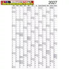   Plakátnaptár 2 oldalas , éves tervezővel 980x680mm, Realsystem 2027.
