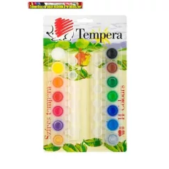 Tempera készlet, 14 darabos, ICO Süni tégelyes 14 x 5 ml