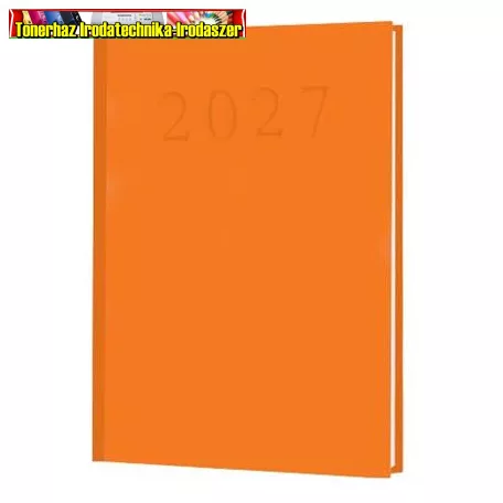 Határidőnapló, naptár, tervező, A5, napi,  narancssárga (2027 évi) (agenda)