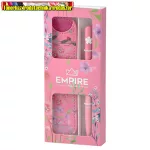   Golyóstoll Burgeon pink 1,0 mm kék tintával, eco bőr tokkal (tollszett)