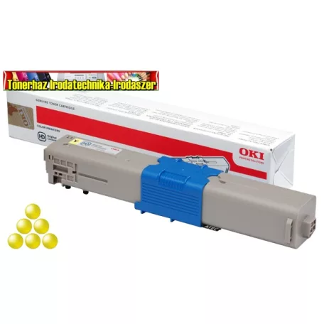 OKI 46508713 EREDETI  Lézertoner C332, MC363 nyomtatókhoz, yellow; 1,5K