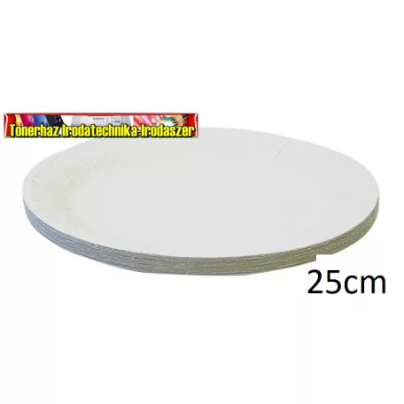 Papír tányér, 25cm -Victoria (100 db/csg) (papírtányér)