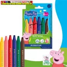Filctoll készlet, 2,5 mm, kimosható, jumbo, STAEDTLER „Noris® junior 329”, Peppa malac, 6 szín/készlet