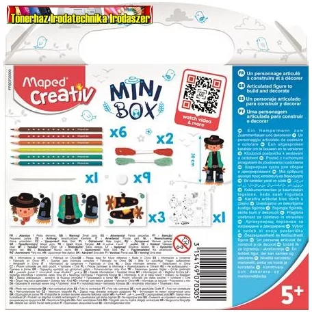 MAPED CREATIV Mini Box Madárijesztő kreatív készségfejlesztő készlet