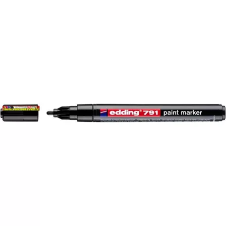  EDDING 791 fekete Lakkmarker, 1-2 mm