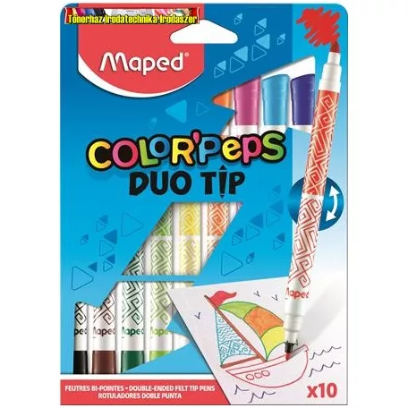 MAPED DuoTip Filctoll készlet,10 különböző szín