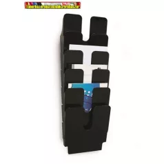   DURABLE FLEXIPLUS 6 Prospektustartó, fali, álló, A4, fekete 6 rekeszes