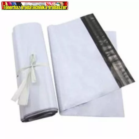 Postázó tasak CoEx A2 szilikonos 450x600x50mm 210595 fekete/fehér (futártasak)