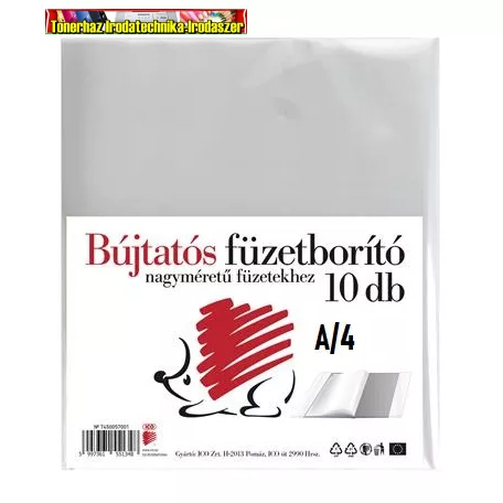  ICO Süni Füzetborító, A4, PP, víztiszta 10db/cs