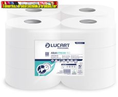 Lucart Aquastream vízben oldódó WC papír 19cm átm. - 2 rétegű, hófehér, 150m (812223J) TEK-ÁR