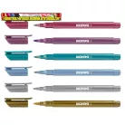 KORES Metallic Style ecsetirón készlet, 6 metál szín (filctoll)