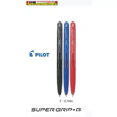   PILOT  Super Grip G Golyóstoll, F 0,7mm (0,22mm vonalvastagság) nyomógombos kül. színben (BPGG-8R-F)