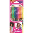 Színes ceruza készlet, háromszögletű, MAPED Barbie, 12 különböző szín