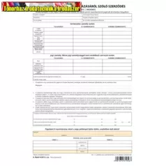   Üzembentartói jog átruházásáról szóló szerződés 4 lapos garn. A/4 (A.REND.4/2012)
