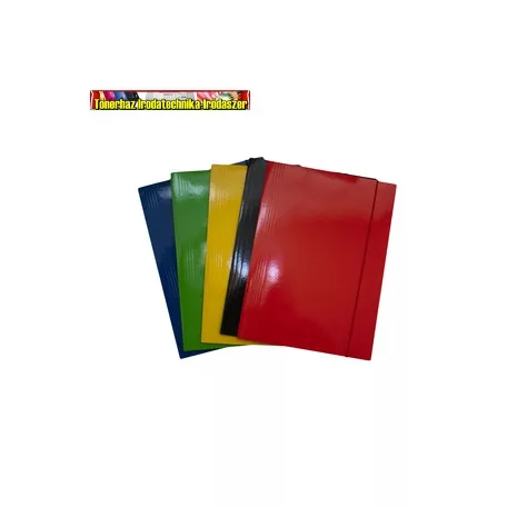 Trend/Optima A/4 glossy gumis mappa 400gr. karton kül. színben