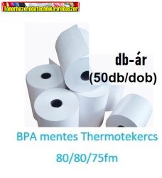 80mmx75fmx12mm hőpapír - BPA mentes-  (thermo szalag) 50db/dob  (80/80;80x80)