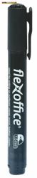 FLEXOFFICE PM03 Alkoholos marker, 1,5 mm, kúpos,  fekete (permanent, alkoholos filctoll)